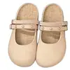 Zapatillas de Medio Uso Tejidas de Lino Estilo Mary Jane con Punta Cerrada para Mujer Verano Ropa Exterior 2026 Nuevas Suela Suave Uso Bidireccional Zapatillas de Suela Gruesa