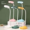 Nueva lámpara de mesa con atenuación táctil LED simple, lámpara de noche portátil para dormitorio de estudiantes, luz de noche táctil recargable por USB