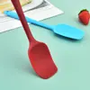 Espátula de Silicona para Comida Pequeña Espátula de Silicona Integrada Herramienta de Cuchillo Mezclador para Hornear Tarta