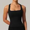 Camiseta de yoga estilo Lulu para mujer, diseño de espalda cruzada, sin costuras y ajustada, adecuada para correr al aire libre y fitness