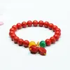 Pulsera de Cinabrio de Guan Yu Cuenta de Loto Pulsera de Arena Roja Fábrica de Joyería Transmisión en Vivo Comercio Electrónico Dropshipping S1122530