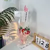 Buquê de Flores de Lã Desenho Animado Presente Feito à Mão para Melhor Amigo Pequeno Buquê Presente de Dia dos Namorados Dia das Mães Buquê