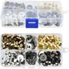 Para cierres de imán de cuatro colores de 14 mm transfronterizos, accesorios para equipaje sin coser, cierres de presión metálicos, cierres de presión invisibles