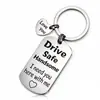 Promoção Quente da Amazon Chaveiro de Aço Inoxidável Drive Safe Handsome Presente para Casais
