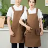 Avental de Trabalho Fabricado na Fábrica, Impermeável, Alças Larga nos Ombros, com Impressão de Logo e Relevo, Adequado para Catering e Panificação, para Homens e Mulheres