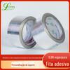 Fita de folha de estanho 30 m de comprimento fita de folha de alumínio resistente a altas temperaturas 0,06 mm isolamento térmico à prova de fogo de vedação autoadesiva 3s fita de folha de alumínio