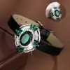 Pulsera Brazalete de Zirconia Serie Camelia de Textura Lujosa, Artesanía Vintage Exquisita para Mujeres, Exclusivamente para Ventas Transfronterizas, Directo del Fabricante