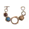 Pulseiras Populares de Grandes Marcas Europeias e Americanas, Pulseiras Geométricas de Metal e Pedra Personalizadas da Moda, Venda Direta de Fabricantes Atacadistas
