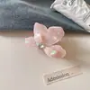 Grampo de garra de acetato com estampa de escama de sereia e flor, mesmo estilo de blogueira, alta qualidade, para coque na nuca, tamanho pequeno, para prender metade do cabelo, grampo tubarão