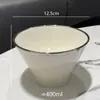 Cuencos Cónicos de Cerámica de Lujo Ligero, Cuencos para Arroz, Cuencos para Sopa, Cuencos para Ramen, Vajilla Estilo Nórdico Ins, Platos para el Hogar, Alto Valor Estético, Venta al por Mayor
