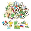 Chaveiro Pingente de Liga Metálica DIY com Gotejamento de Óleo Copa do Mundo Esportiva Futebol Pingente de Emblema Comemorativo W538