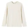 Camiseta Base de Cuello Redondo de Terciopelo Cepillado Doble Cara Otoño e Invierno 26 Años, Camiseta de Manga Larga Gruesa Antibacteriana Holgada, Color Sólido