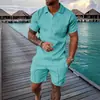 Camisa Polo Casual de Moda de Verano para Hombre con Estampado 3D Solapa de Traje