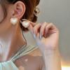 Moda Retro Coreana Diseño Nicho de Alta Gama Temperamento Cuadrado Pendientes Simples de Corazón Ecológicos Versátiles Estilo Geométrico