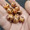 Ágata Rojo Intenso Dzi de Tres Ojos Cuentas Redondas Jade Cuentas Sueltas 14mm Imitación Antigua Calcedonia Pulsera Accesorios de Joyería Cuentas