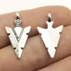 28x 15mm 1.2g joyería de plata antigua accesorios para manualidades al por mayor artículos de uso diario colgante de arco y flecha