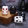 Lâmpada de vela criativa de Halloween com cabeça de fantasma dupla face atacado LED eletrônico luminoso lâmpada de vela de mão de fantasma e caveira