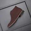 Zapatos Casuales de Cuero con Punta para Hombre de Otoño, Botas de Cuero de Corte Medio con Cordones Delanteros, Tacón Bajo, Tallas Grandes 47 48, Zapatos de Hombre Tipo Martin