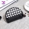 2026 Bolso Nuevo para Mujer Cartera Tejida Hecha a Mano Billetera Sencilla para Monedas Billetera de Piel Sintética Bolso Pequeño con Cremallera para Cosméticos