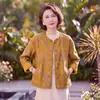 Novo casaco nacional de moda estilo chinês para mulheres, para usar na primavera e no outono, de alta qualidade, estiloso, moderno, roupas para mulheres de meia-idade e idosas, top estilo Chanel