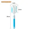 Mango Antideslizante Extendido Esponja de Onda de Doble Cara Cepillo 360 grados Artefacto para Lavar Tazas Cabezal de Cepillo Reemplazable Cepillo Limpiador de Tazas