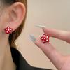 Otoño e Invierno Nuevos Aretes Ankara Cereza Roja Estrella de Cinco Puntas Perla Moda Simple Amor Aretes para Mujeres