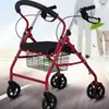 Carrito de Compras para Personas Mayores con Asiento, Carrito Plegable para Compras de Supermercado, Ayuda de Movilidad para Personas Mayores, Andador para Uso en Casa