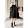 Calidad Tmall Color Puro Versátil Elegante Estilo Hepburn Look Adelgazante Falda/Falda Paraguas 55649