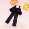 Pajarita con Cuello Floral para Mujer, Estilo Universitario, Accesorio Formal de Broche para Camisa Estilo Británico Profesional por Metabo