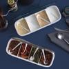 Caja de condimentos de plástico Camellia, suministros de cocina para el hogar, conjunto de tanque de condimentos todo en uno combinado sellado para el hogar, condimentos