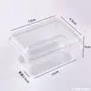 Caja de Empaque para Sándwich Plástico Transparente Partición Dividida Panadería Pan Tostado Sándwich Caja de Empaque Desechable