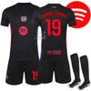 2425 Novo Uniforme de Futebol Away de Publicidade do Barcelona No. 19 Yamal 9 Levan 10 Messi Preto Comércio Exterior Venda Quente