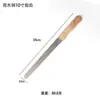 Cortador de pan de acero inoxidable con mango de madera de loto, cortador de sándwiches, cuchillo de pastel dentado, cuchillo para pan tostado, hoja ondulada