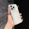 Estojo de Cartão Arco-Íris Anti-queda Capa para Celular Adequado para Apple 16promax Transparente 15 Cartão Lateral 14/13 Cor Doce 16