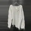 Suéter de Punto de Otoño Temprano 2025, Nuevo Estilo, Perezoso y Casual, Moda Retro, Diseño de Nicho, Holgado, Asimétrico, con Borlas