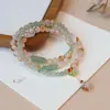 Pulsera Elegante de Cristal Natural de la Marea Nacional Cristal Amarillo Cristal Verde Mausoleo del Este Colgante de Mariposa de Alta Calidad Citrino