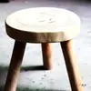 Taburete Creativo de Madera Maciza con Forma de Flor Mueble Taburete Sencillo de Tronco de Madera Taburete Pequeño Macetero para Balcón Banco de Mesita de Noche para Flores