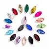 Rhinestones de Cristal con Forma de Ojo de Caballo y Base Puntiaguda Chapados en Plata Genuina Transfronterizos Pegatinas de Cristal Accesorios para Joyería DIY Funda de Teléfono Arte de Uñas Rhinestones de Vidrio