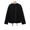 Exportación Transfronteriza Ropa de Mujer 2025 Invierno Estilo Europeo y Americano Cuello Redondo Manga Larga Suelto Casual Algodón Ropa Exterior para Mujer F79886F