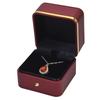 Caja de Joyería Redondeada con Borde Dorado de Piel Sintética, Caja de Anillos de Alta Gama Transfronteriza, Caja de Embalaje para Joyería de Collares, Colgantes y Pulseras