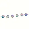 Grânulos Florais de Vidro Estourado 8mm Grânulos Gradiente Bicolor Pulseira de Contas Artesanal DIY Pulseira de Contas de Vidro Estourado Semi-Acabada