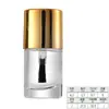 Botellas Transparentes Redondas y Cuadradas para Esmalte de Uñas 5ml 10ml 15ml Botellas de Vidrio para Cosméticos con Tapa y Pincel