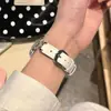 Corazón Dulce Diamante Cobre Zirconia Correa de Cuero Adecuada para Apple Watch iWatch 12ª Generación 11/10Ultrase