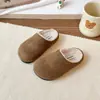 Chinelos de Algodão Coloridos Liso para Crianças, Estilo Outono/Inverno 2026, Moda Bebê Retrô Versátil Casual, Chinelos Birkenstock