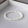 Pulsera "Rocío Blanco" Super Hidratante Blanco Natural Bei Cuerda Elástica Pulida a Mano Productos Genuinos Pulsera Pequeña Fresca Mujer