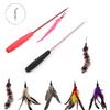 Juguete divertido para gatos, popular en Amazon, con anzuelo telescópico, caña de pescar, juguete para mascotas con 6 cabezales de repuesto, divertido palo para gatos, juguete con plumas.