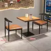 Mesa y Sillas de Madera Maciza Estilo Industrial Set para Bar Speakeasy Restaurante de Música Restaurante BBQ Cantina Pequeña Sofá de Cabina Personalizado