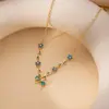 Pulsera de Flor de Lazo Transparente y Delicada de Estilo Nuevo, Conjunto Versátil de Collar y Pulsera de Celebridad de Internet de Moda Nueva