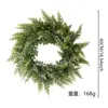 Corona Navideña Modelo Nuevo Transfronteriza Diámetro 42 cm Corona Grande Artificial Navidad Toque Realista Anillo Decorativo Verde Artificial