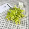 Buquê Artificial de Plantas Verdes, Grama de Menta, Guia de Corredor de Casamento, Flores de Seda Feitas à Mão, Decoração de Engenharia Externa, Paisagismo de Jardim, Flores Artificiais